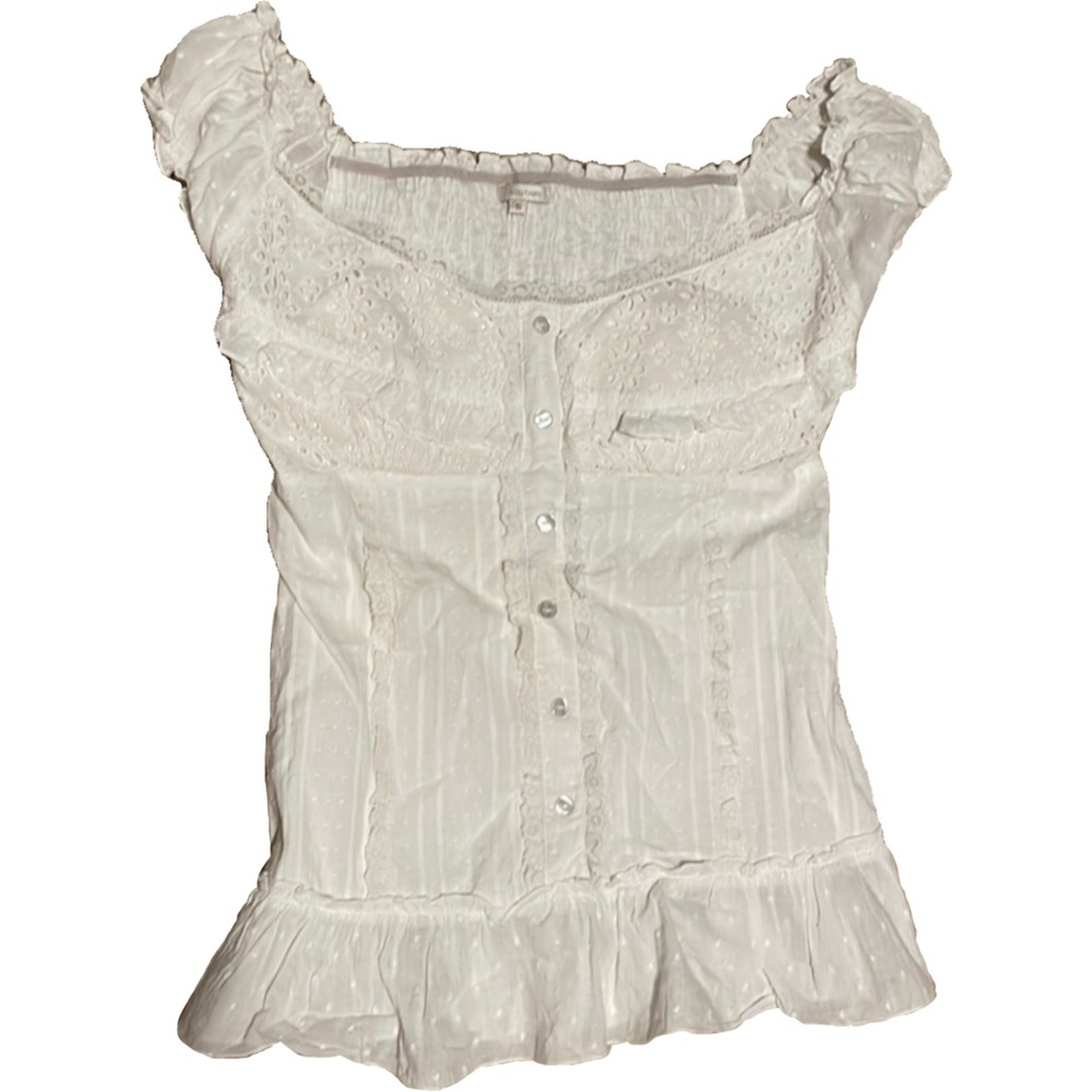 White Solitaire baby doll top